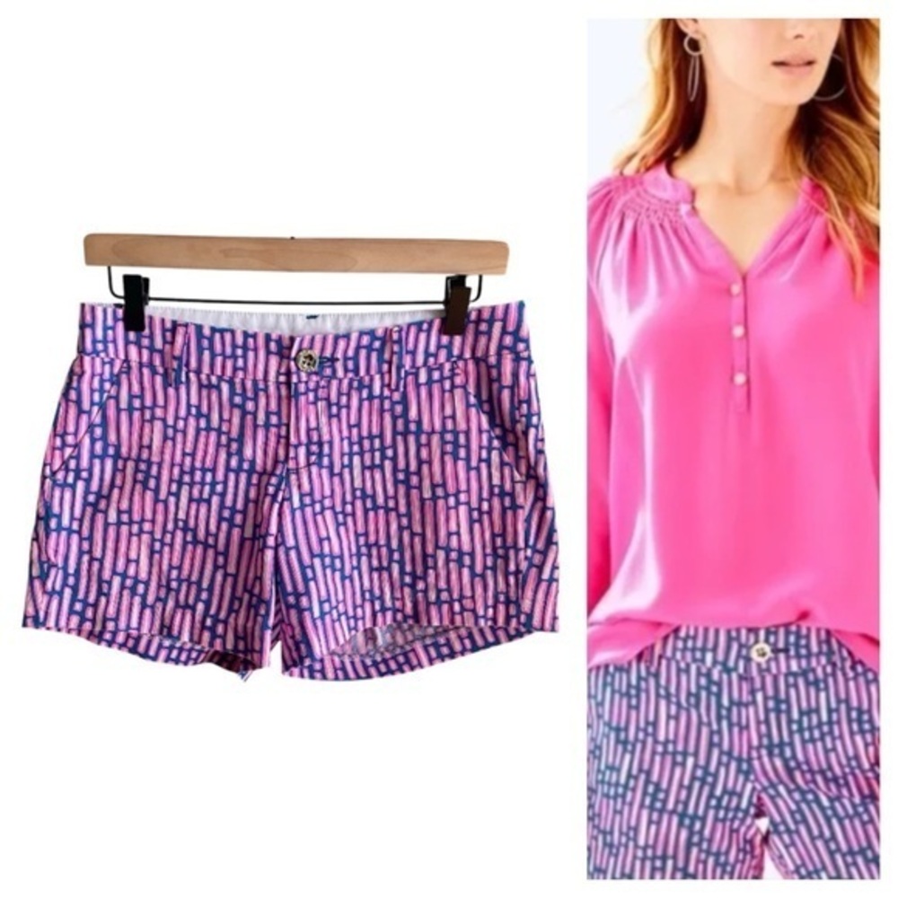 Lilly Pulitzer Lilly Pulitzer Callahan Shorts Mandevilla Pink Slathouse Stripe 0